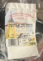 Saucisse de porc confite