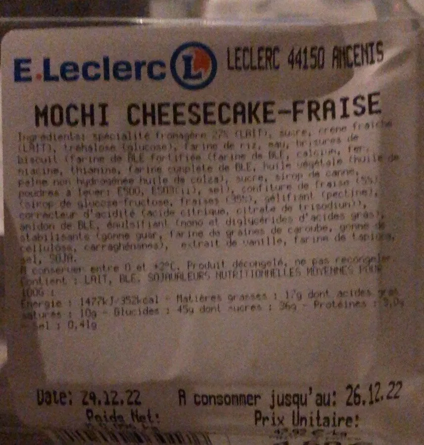 Mochi cherscake-fraise