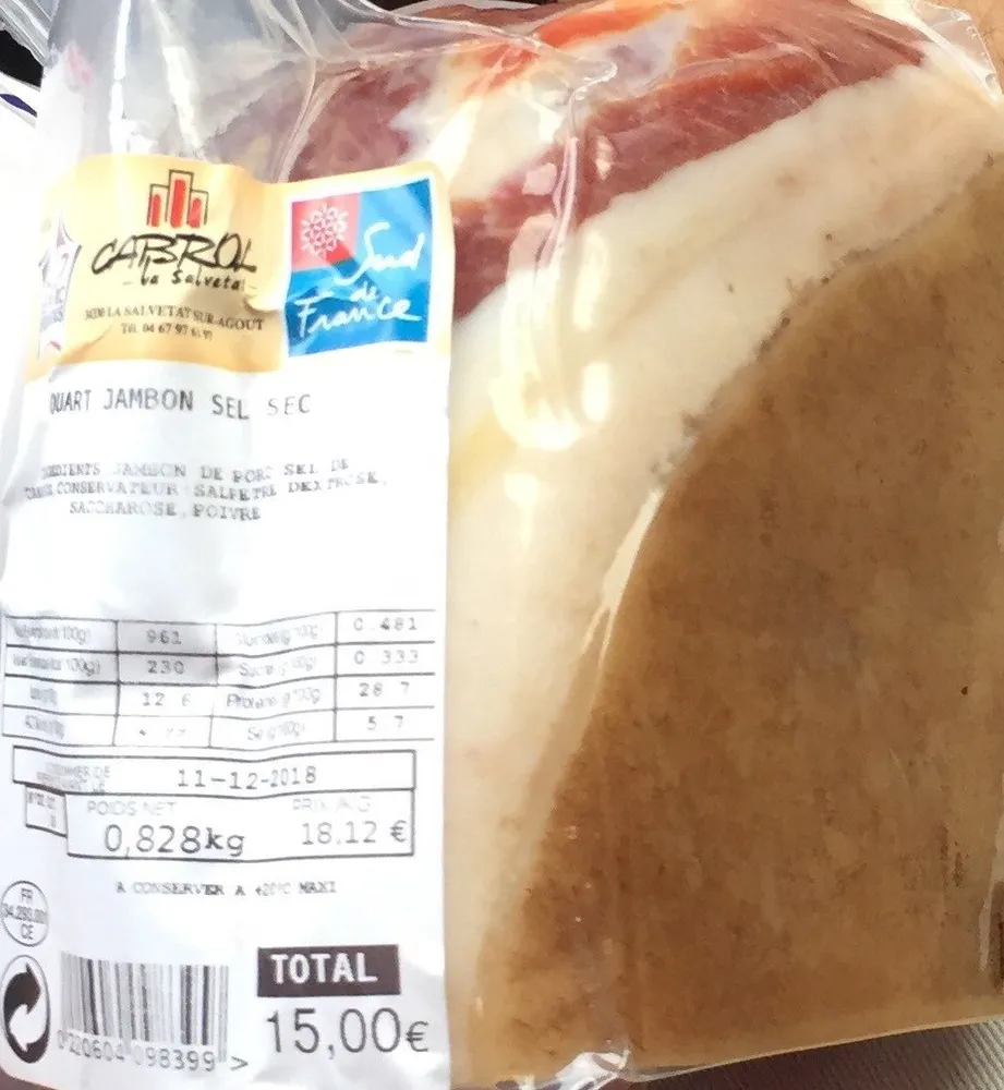 Quart de Jambon sec