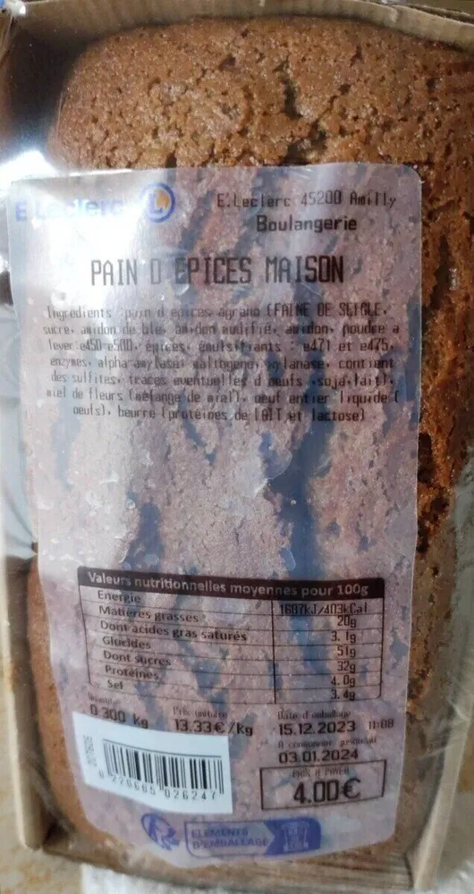 Pain d'épices maison