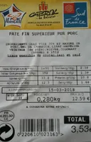 Pâté fin supérieur pur porc
