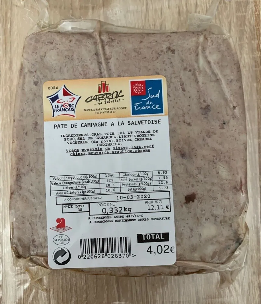 Pate de campagne a la salvetouse