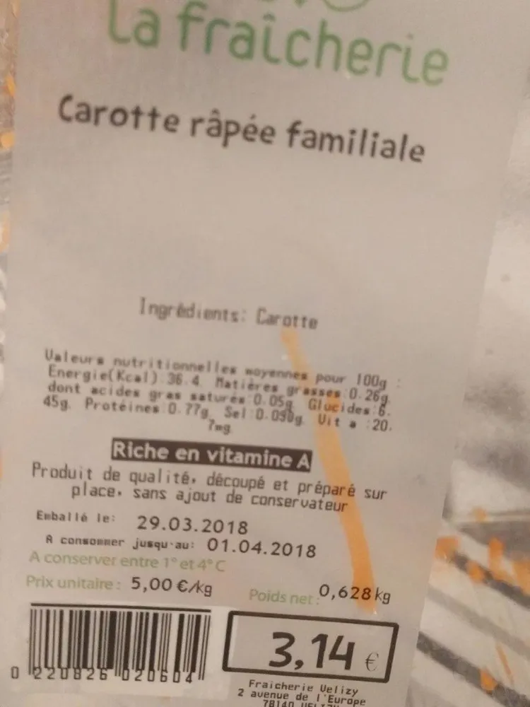 Carottes râpées