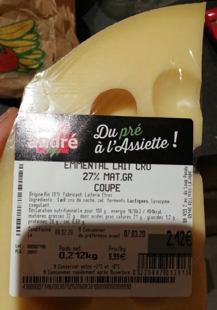 Emmental lait cru