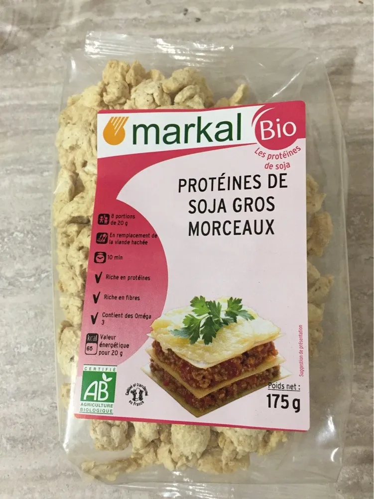 Proteines de soja gros morceaux