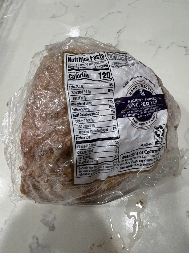 Hickory Smoked Uncured Ham - Qtr Sliced