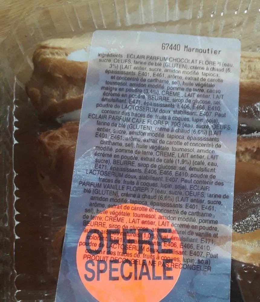 Eclairs assortiments