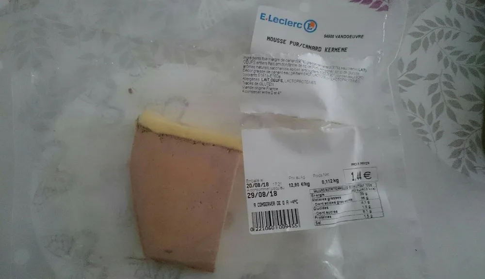 Mousse pur canard