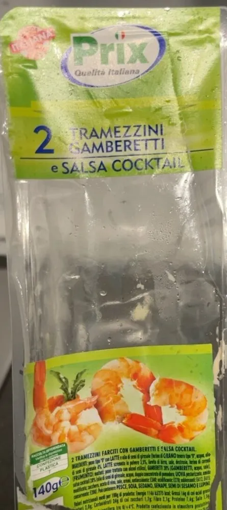 Tramezzini gamberetti e salsa cocktail