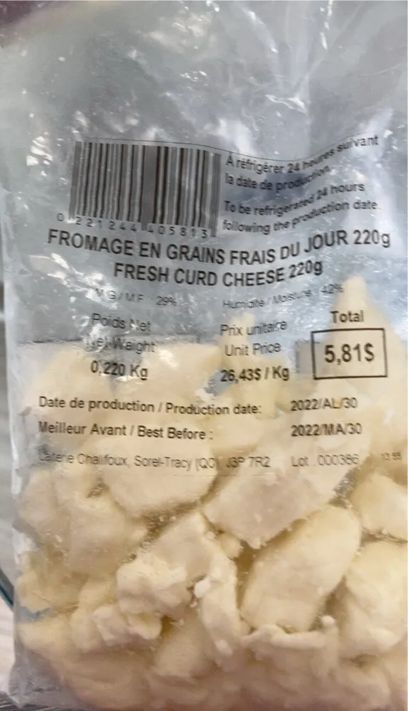 Fromage en grains frais di jour