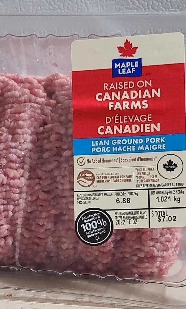 lean ground pork