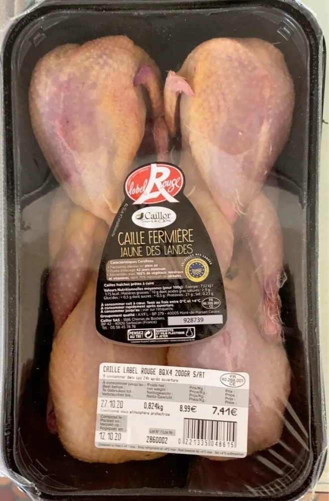 Caille fermière jaune des Landes