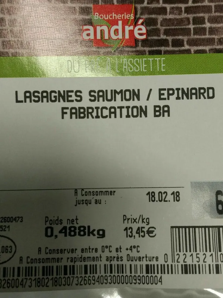 Lasagnes saumon épinard