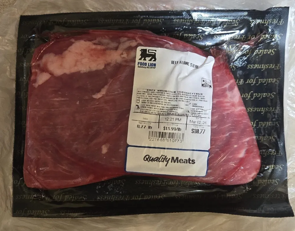 Raw Beef Flank Steak