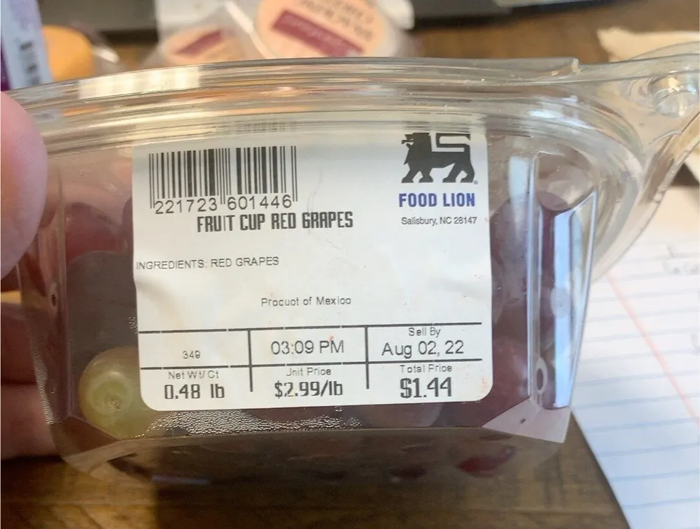 Red grapes