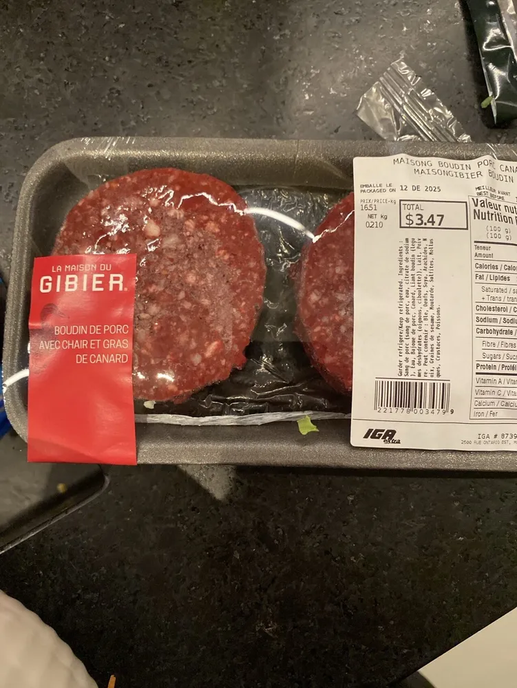 Boudin De Porc Avec Chair Et Gras De Canard