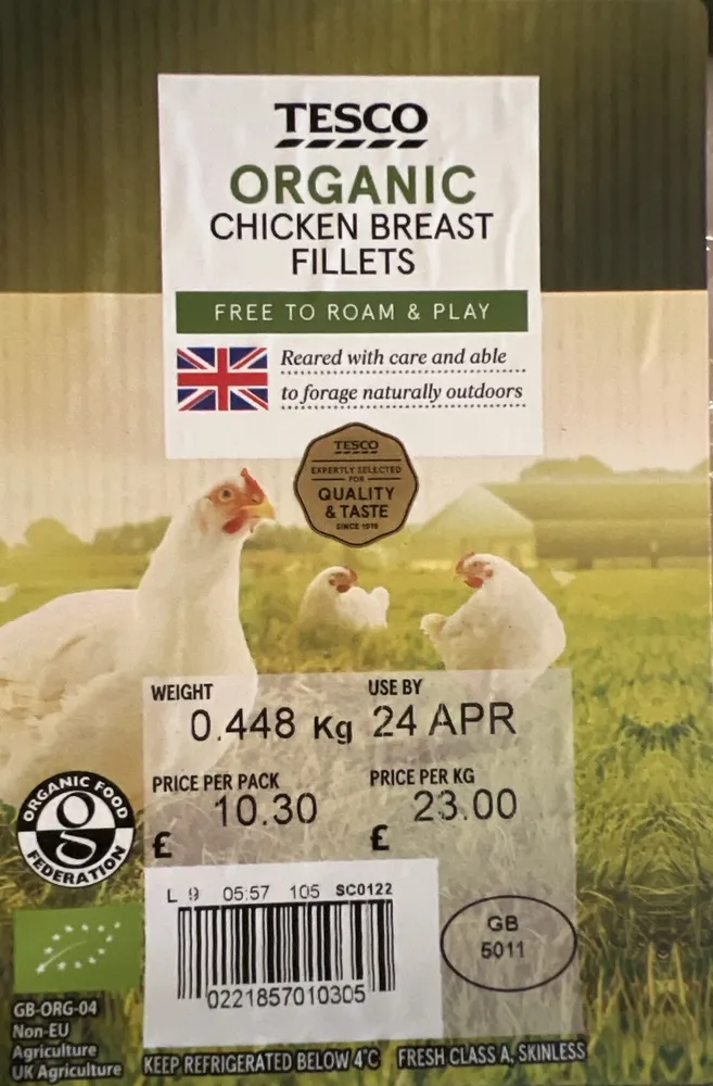 Organic Chicken Breast Fillets