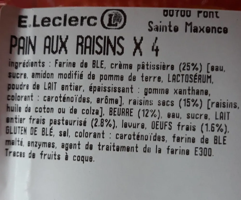 Pain aux raisins