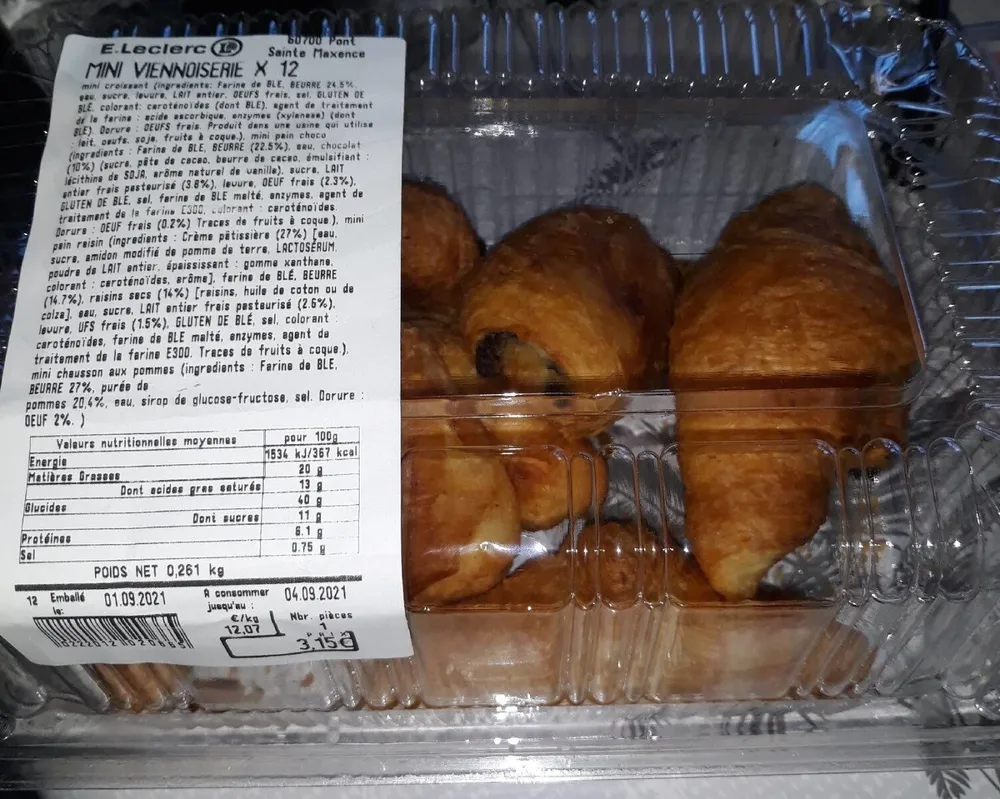 Mini viennoiserie x12