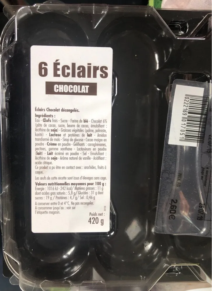Eclairs au chocolat