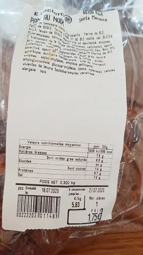 Pain au noix