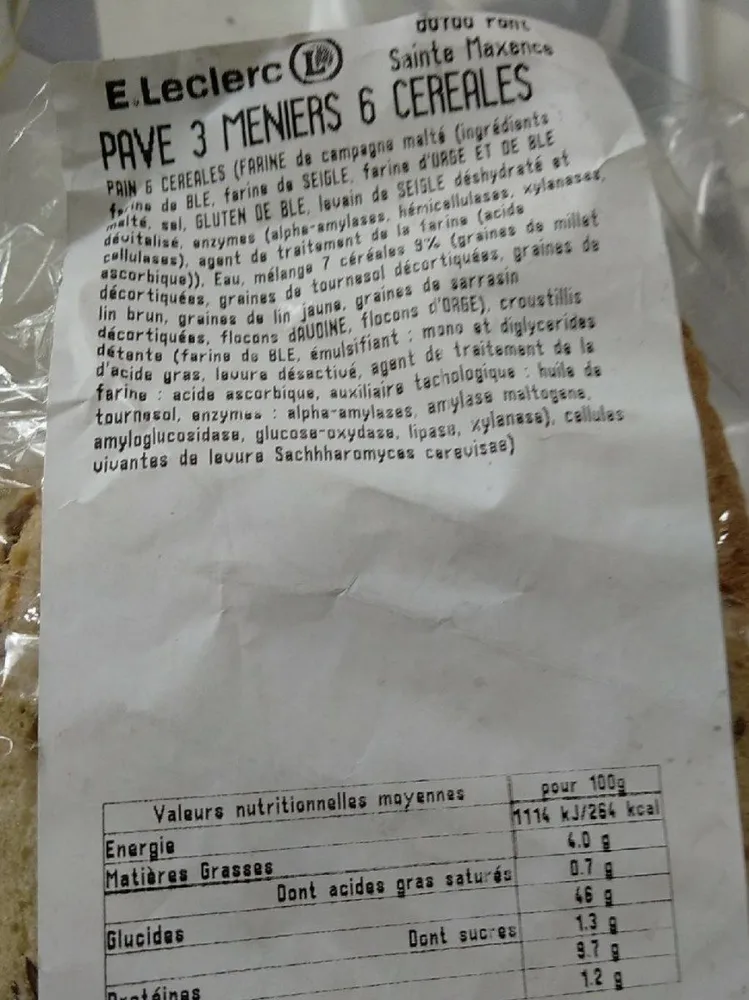 Pave 3 meniers 6 céréales