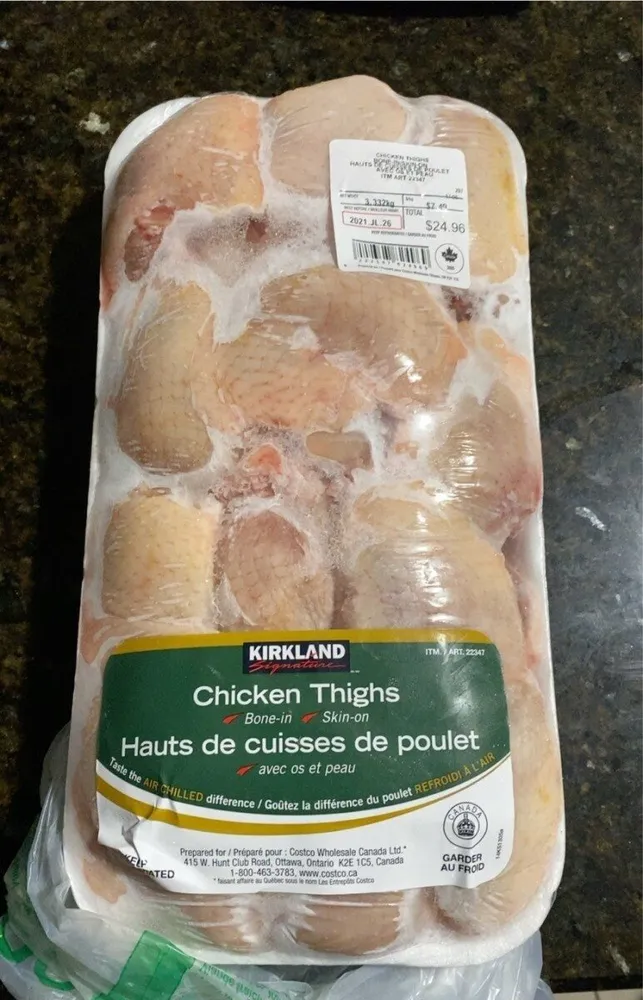 Chicken Thighs, Bone In, Skin on