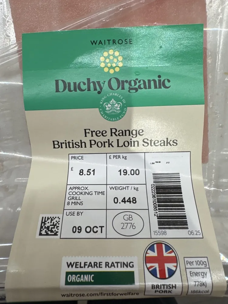 Free Range British Pork Loin Steaks