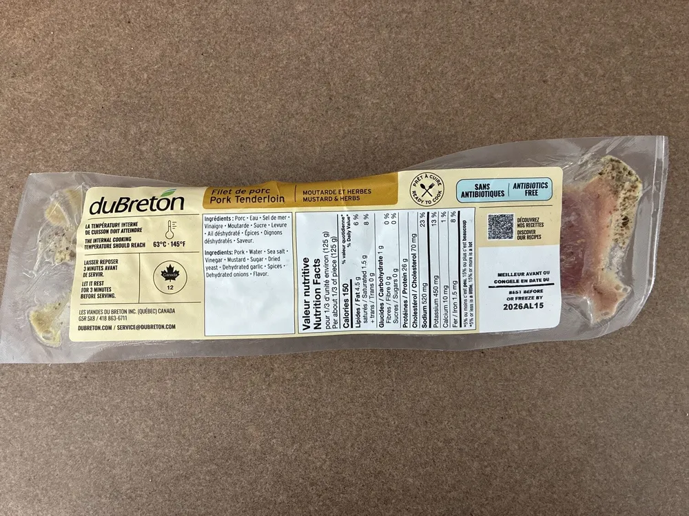 Pork Tenderloin Mustard & Herbs