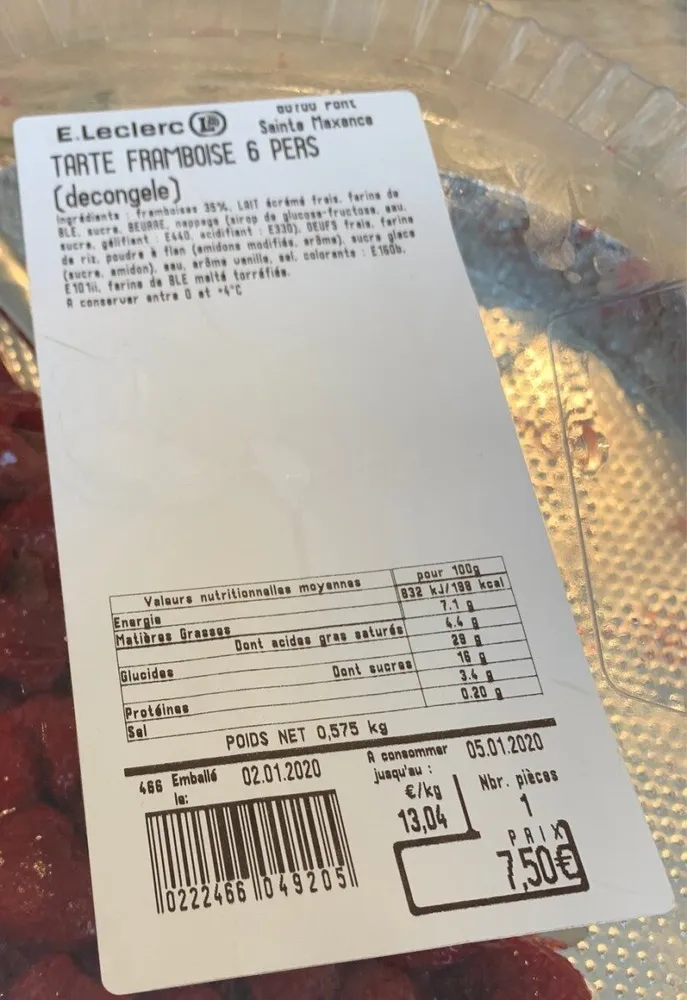 Tarte Framboise