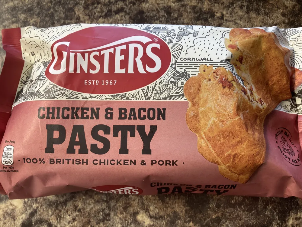 ginsters chicken and bacon pasty