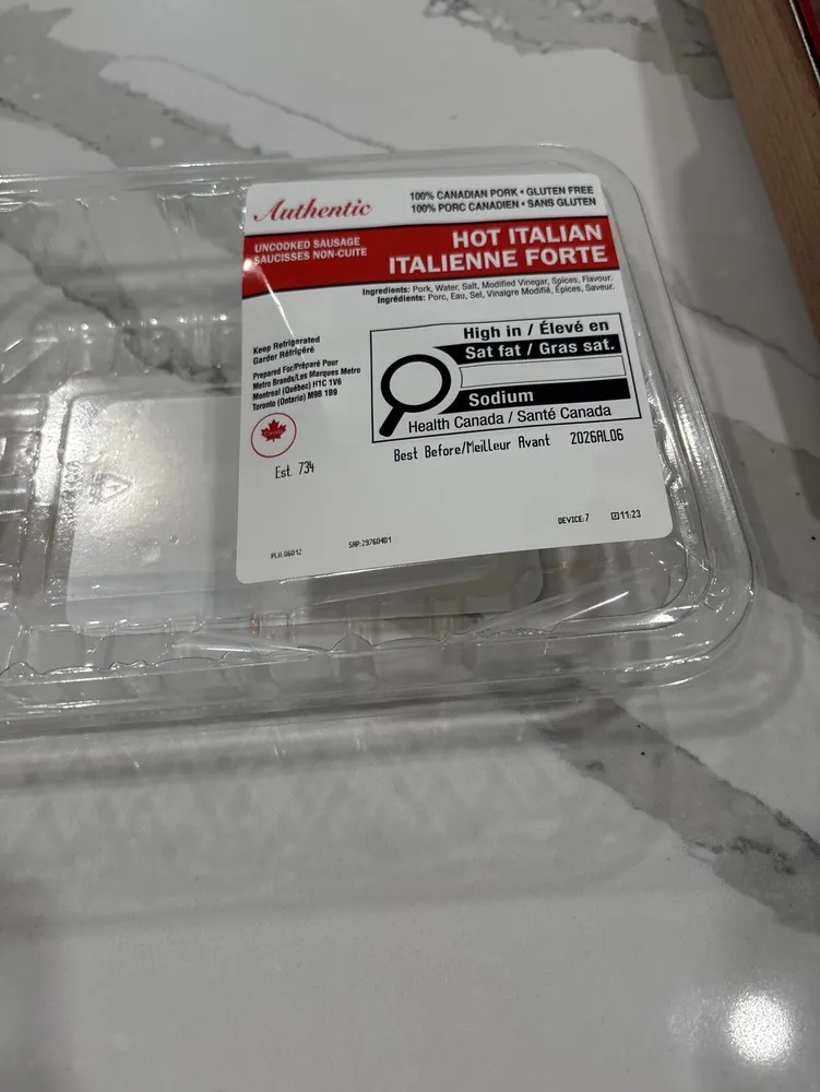 Authentic Hot Italian Sausage