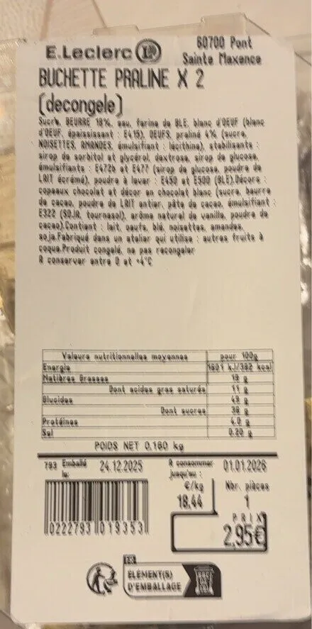 BUCHETTE PRALINE