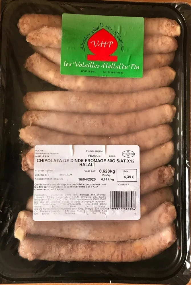 Chipolata de dinde fromage