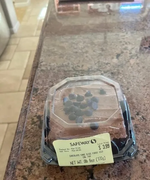 Chocolate Cale Slice Fudge Iced