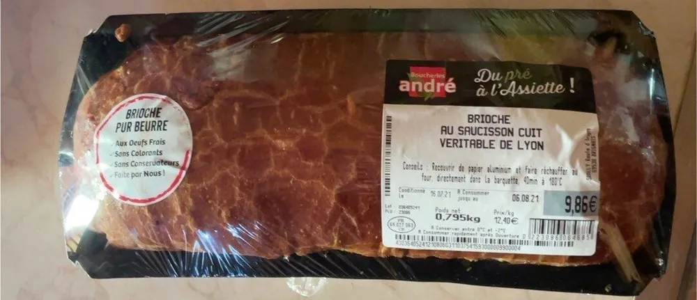 Brioche au saucisson cuit veritable de lyon