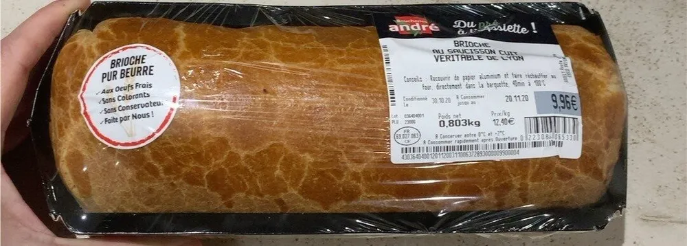 Brioche au saucisson cuit