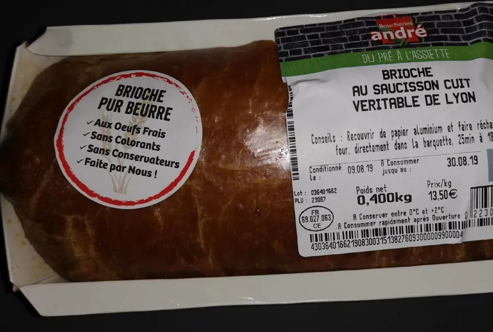 Brioche au saucisson cuit