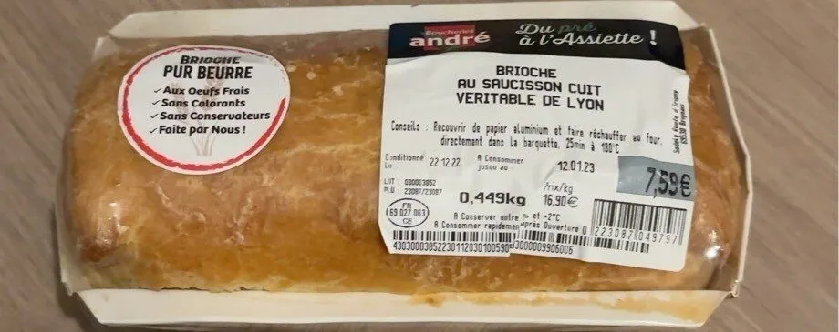 Brioche au saucisson cuit