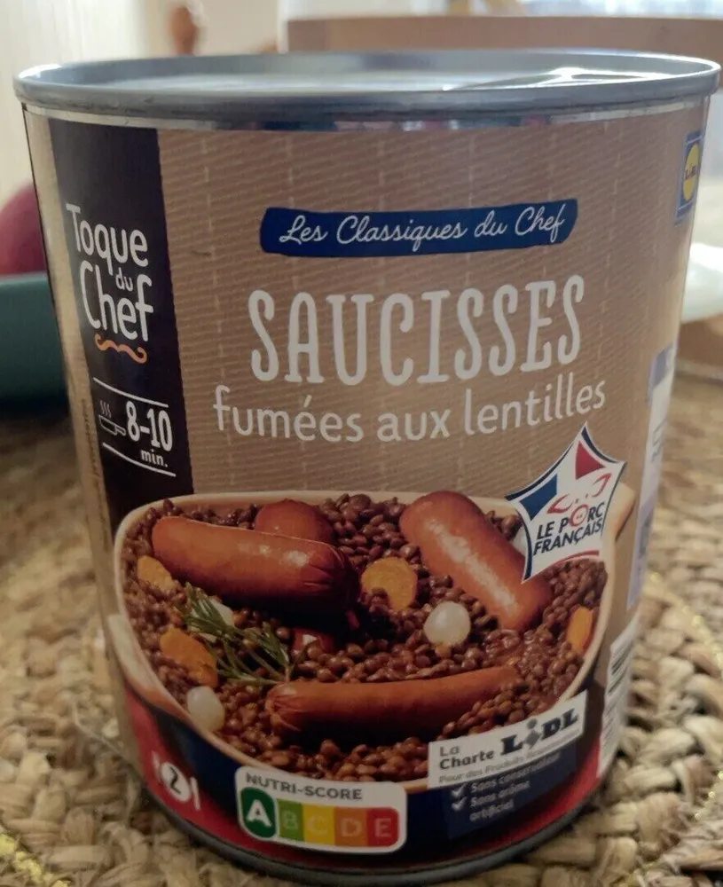 Saucisses fumées aux lentilles
