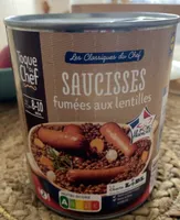 Saucisses fumées aux lentilles