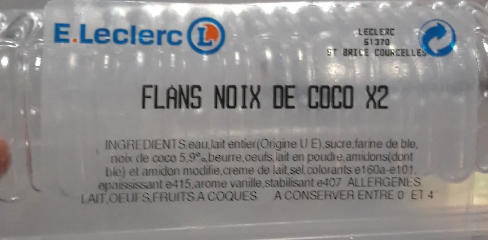Flancs noix de coco