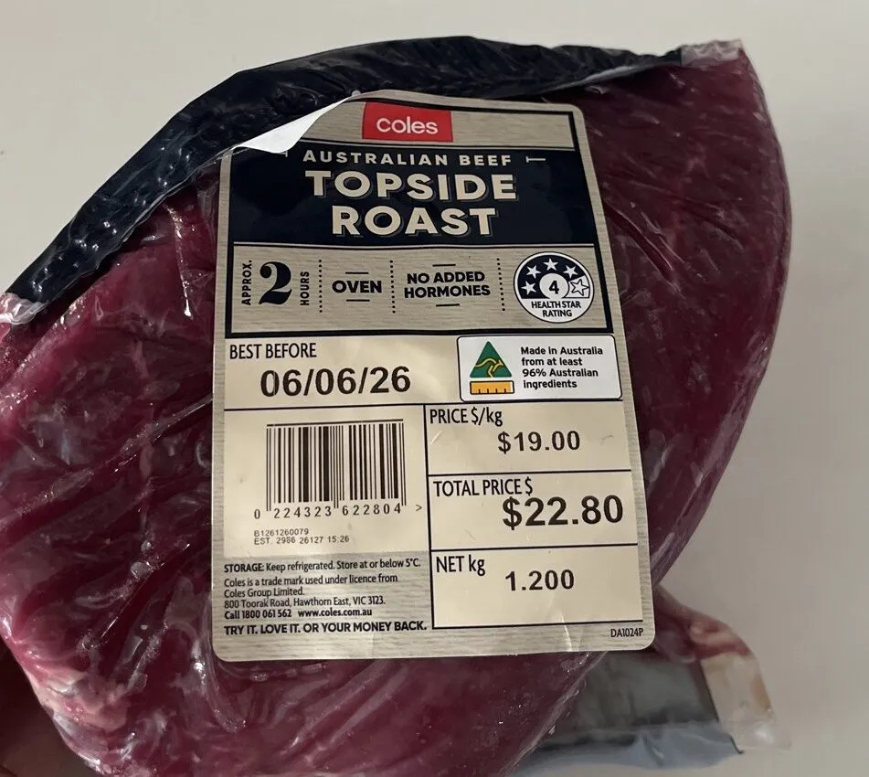 Australian Beef Topside Roast
