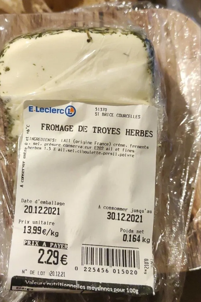 Fromage de troyes herbes