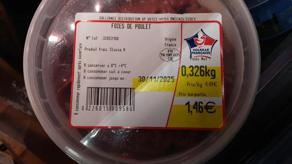 Foies de poulet