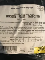 Brochette poulet thym citron