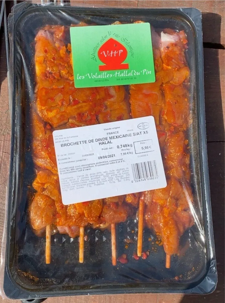 Brochette de dinde mexicaine halal