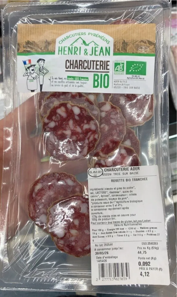 Rosette bio tranchée