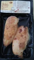 Filets de poulets avec peau saumurés et rotis