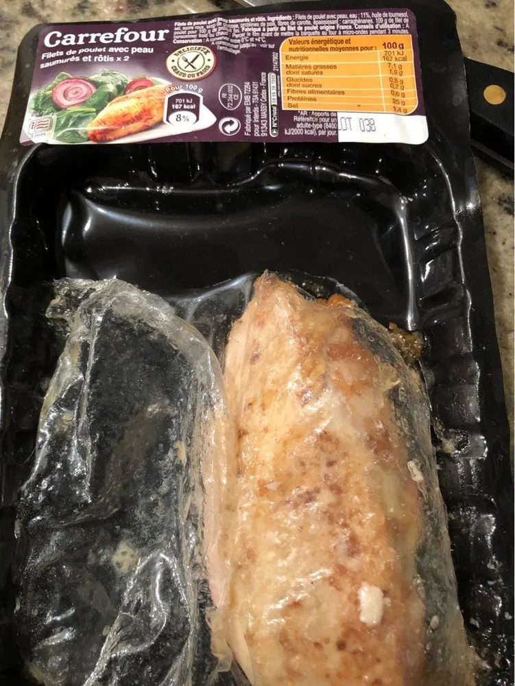 Filets de poulet avec peau